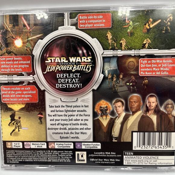 Star Wars: Episode I: Jedi Power Battles (Sony PlayStation 1, PS1) Complete CIB! - Picture 4 of 10